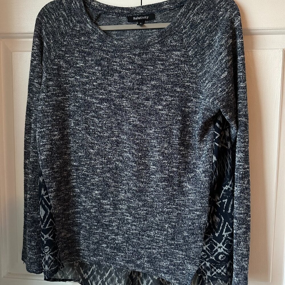 Blue long sleeve shirt, small